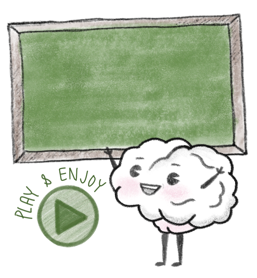 Brain Buddy drawing style example